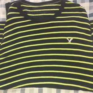 American Eagle Large Blue/Yellow Long Sleeve